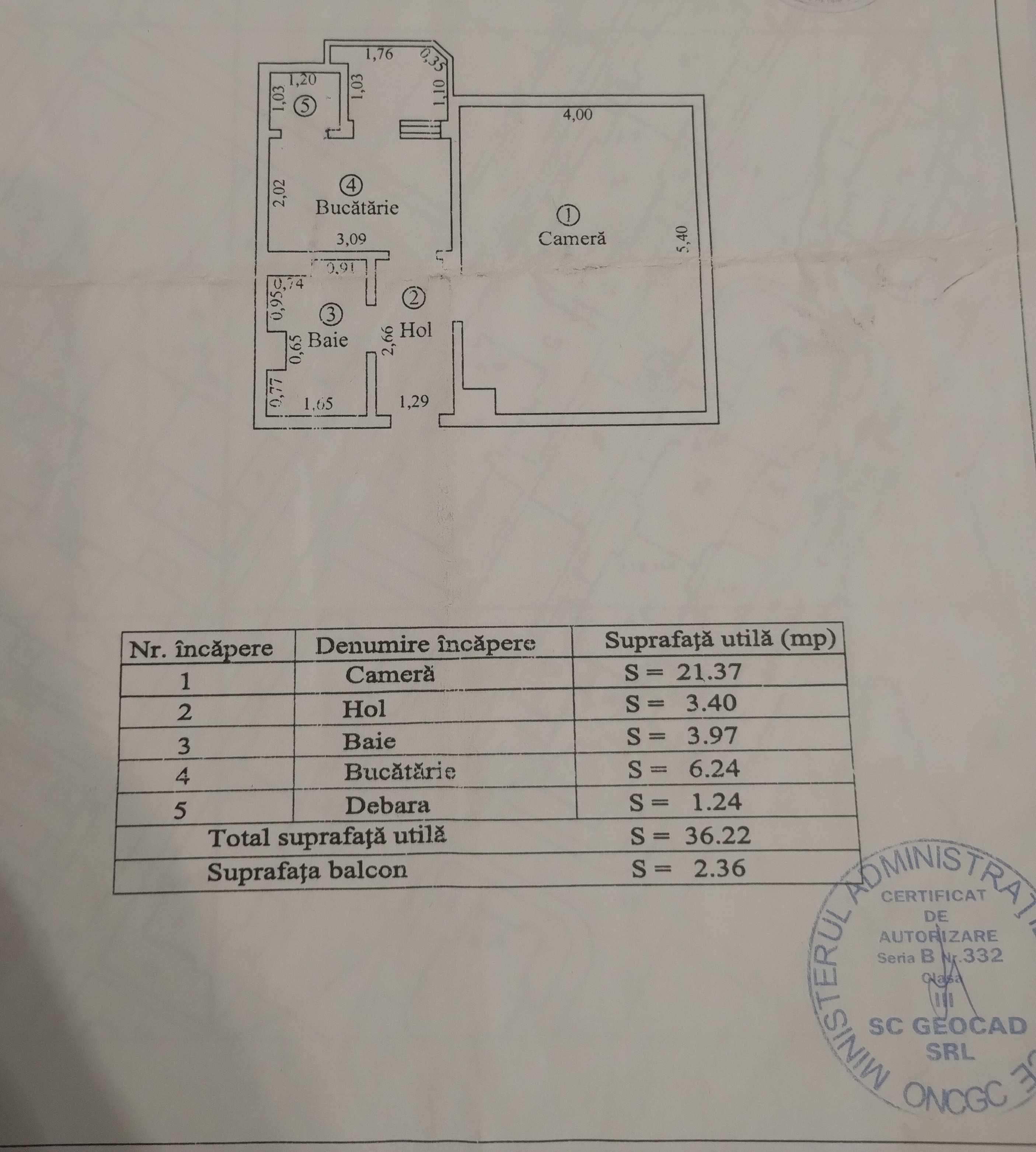 Apartament 1 camera de vanzare