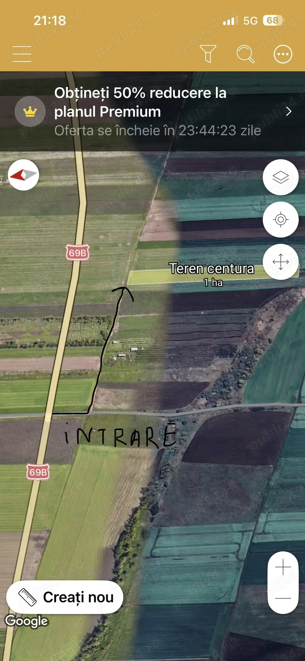 Vand teren extravilan agricol