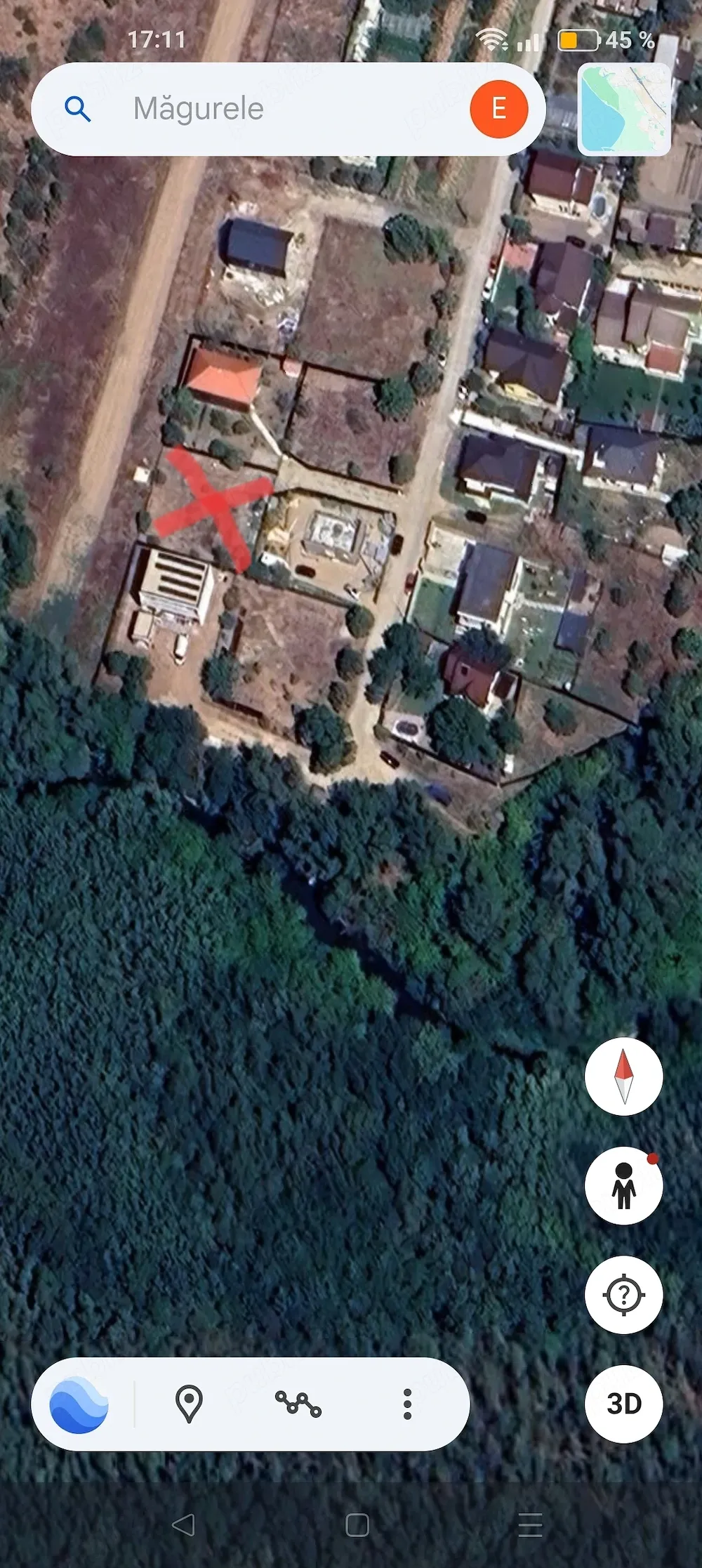 626 mp (28,5x23,5), rau, padure, utilitati - imagine 1