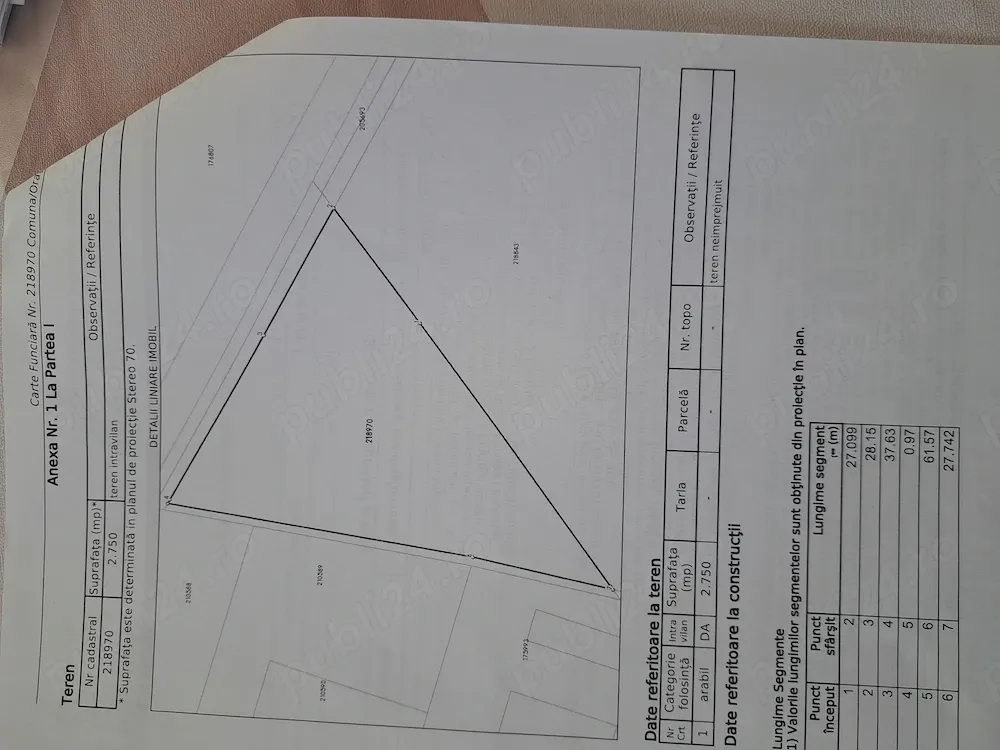 Vînd teren intravilan 2750 mp la centura Oradea str Ogorului nr.196, lingă Parcul Industrial