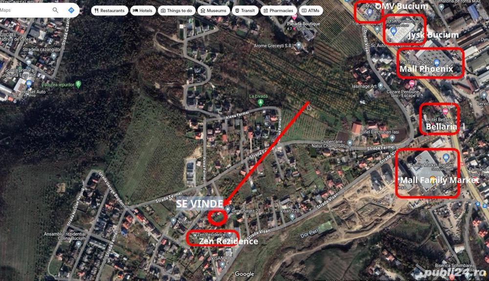 Teren drept 650 mp la drum de asfalt si beton, la 900 metri distanta de OMV Bucium - iasi