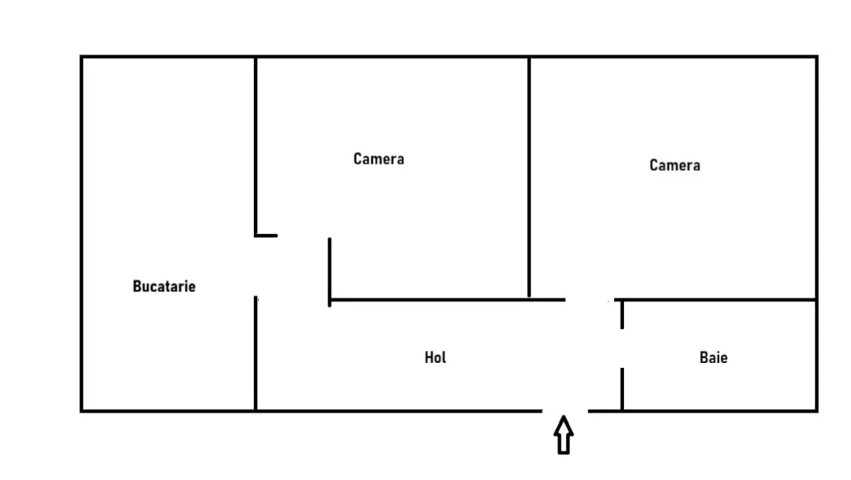 Apartament 2 camere decomandate – Florești, str. Porii