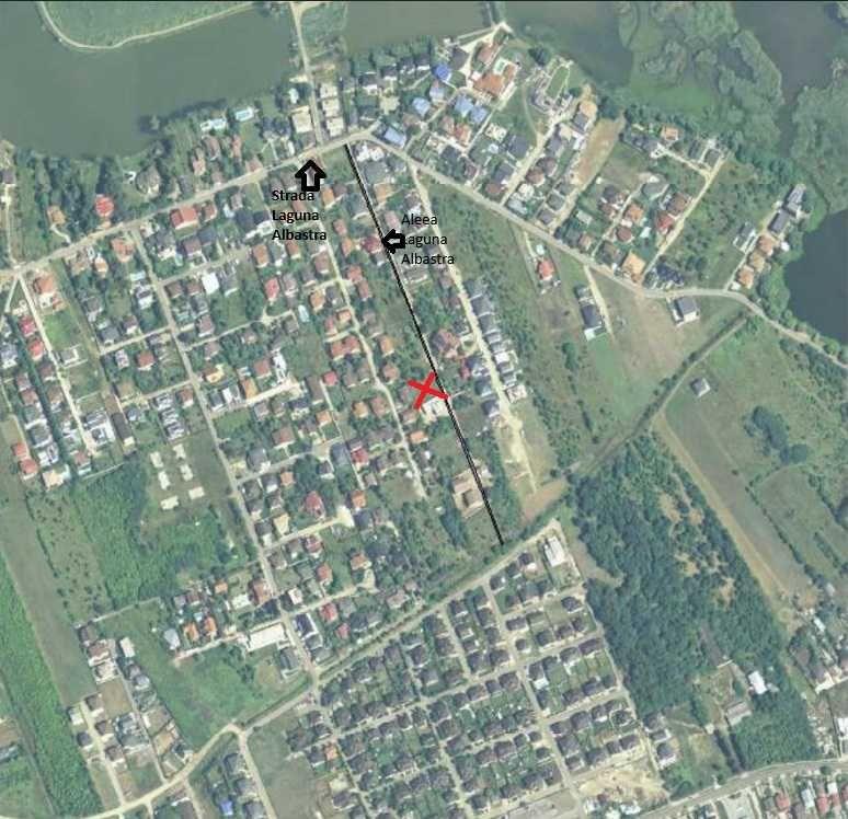 Vand teren Corbeanca Laguna Albastra 624mp 85000 Euro - imagine 1