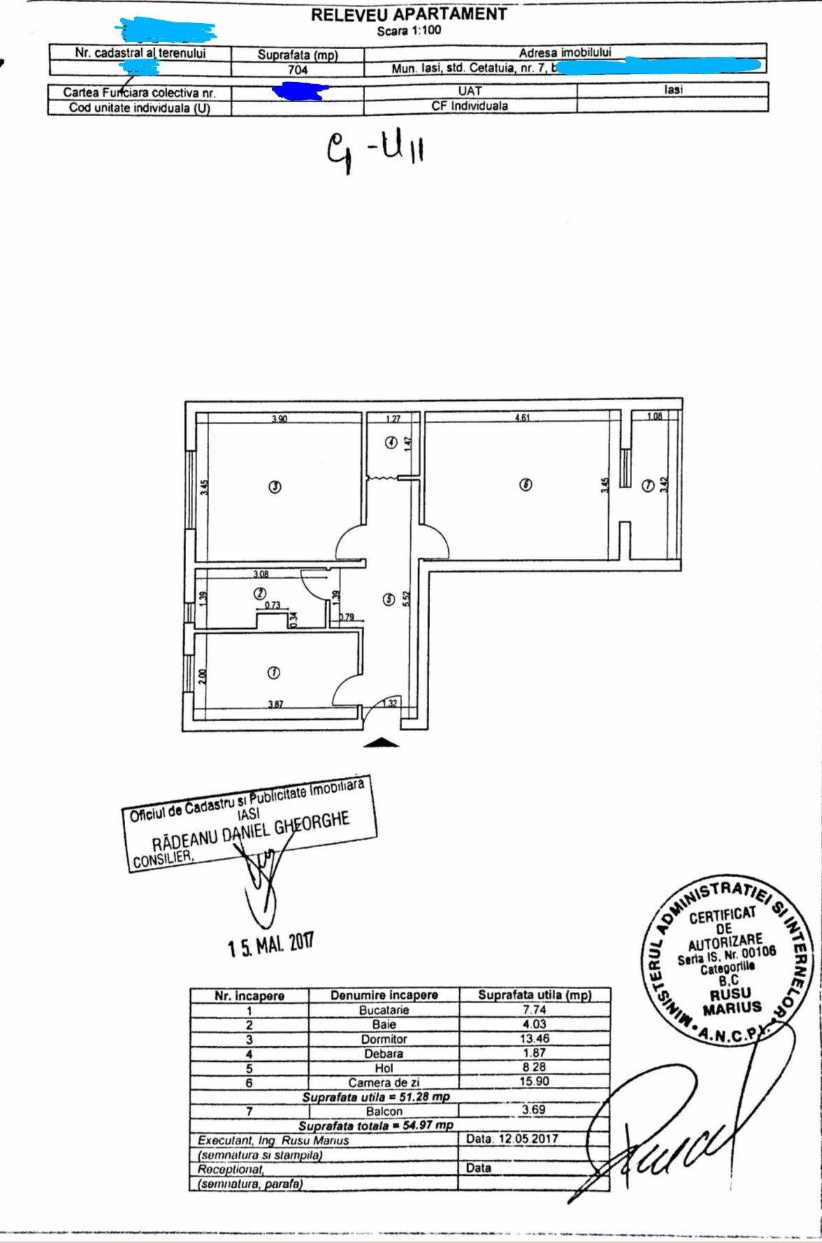 Vând apartament 2 camere Frumoasa
