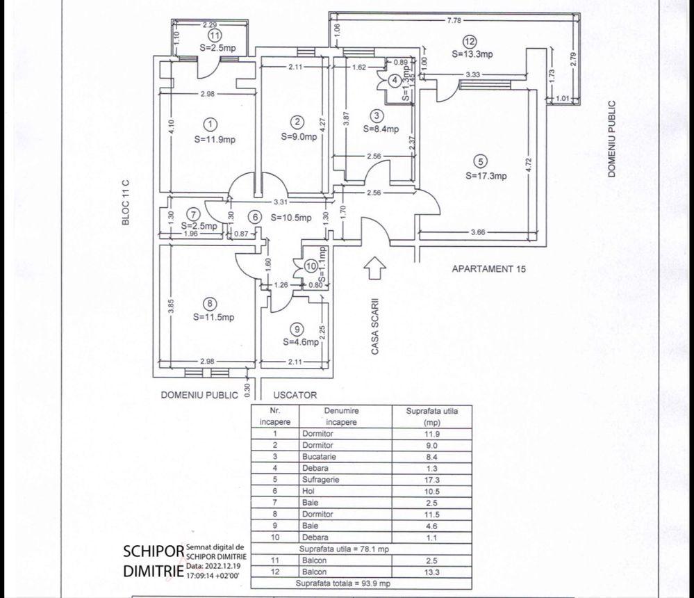 Apartament 4 camere in bloc tip vila Spiru Haret / Ciochinescu