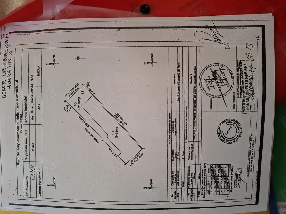 Publicatie de vanzare imobiliara