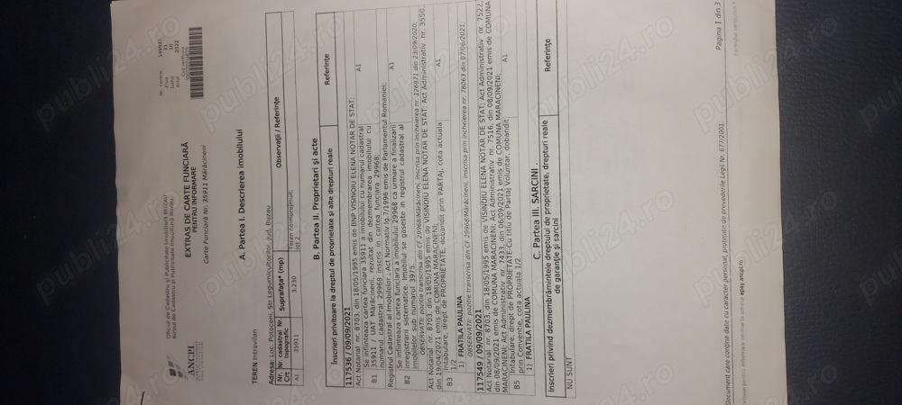 Teren intravilan de vânzare