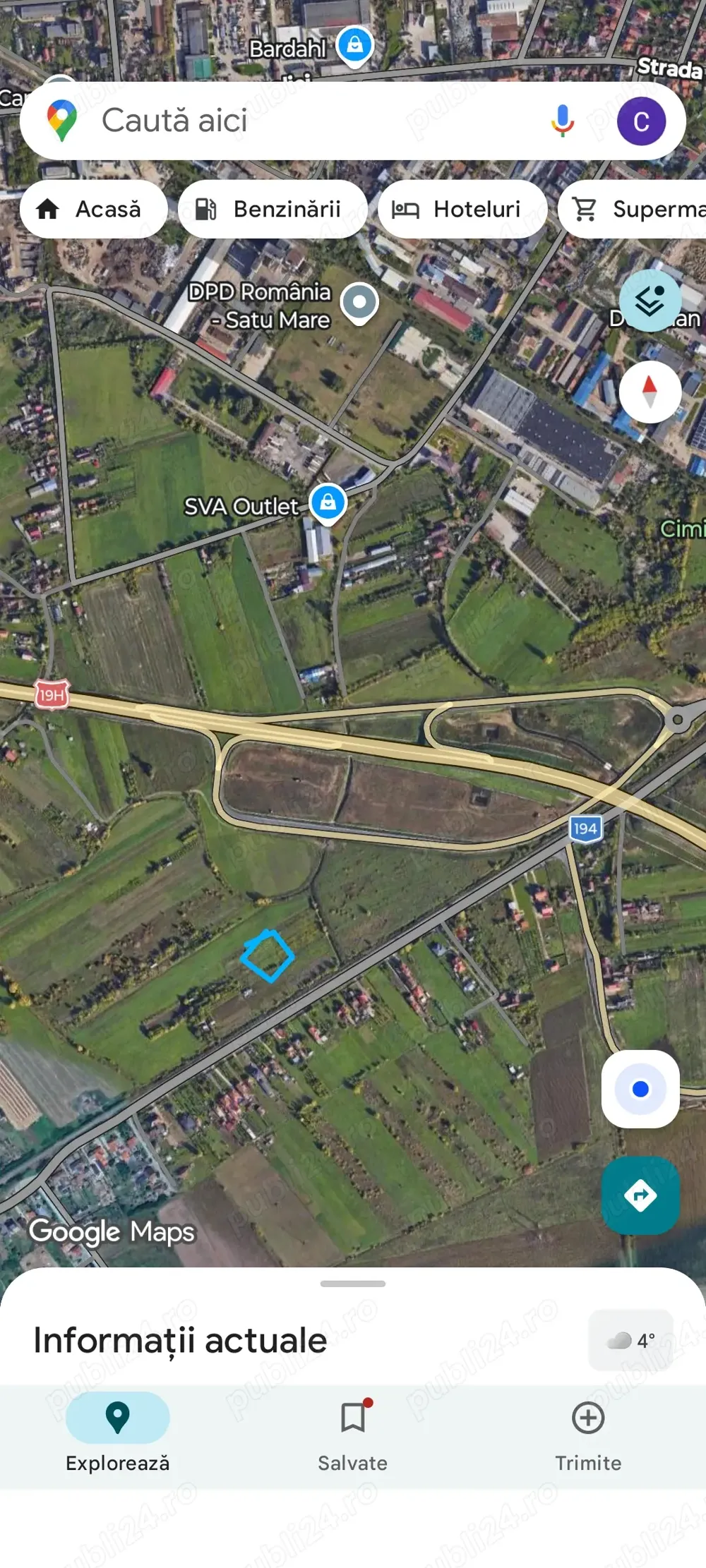 Vând teren 20 ari langa centura Satu Mare zona Ratu Mare-Balta Blondă.