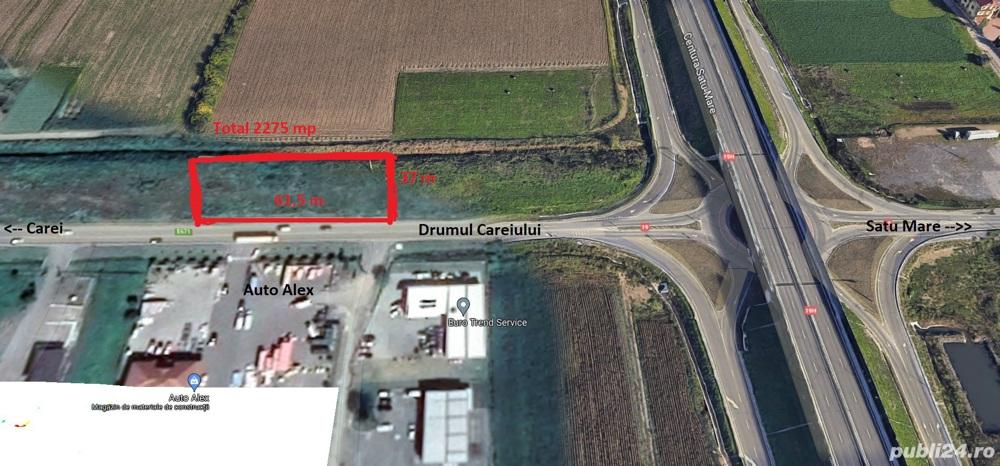 Vand teren 22,75 ari pe Drumul Careiului langa nodul soselei de centura a Mun. Satu Mare