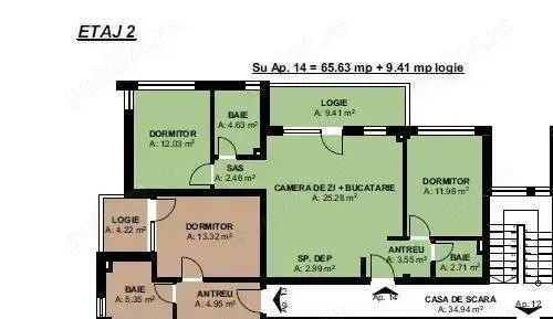 Vand apartament 3 camere Floresti - imagine 1