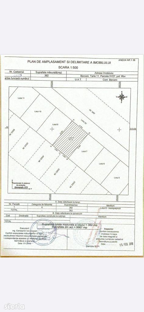 Teren de vânzare, acces asfaltat, 362 mp - imagine 1