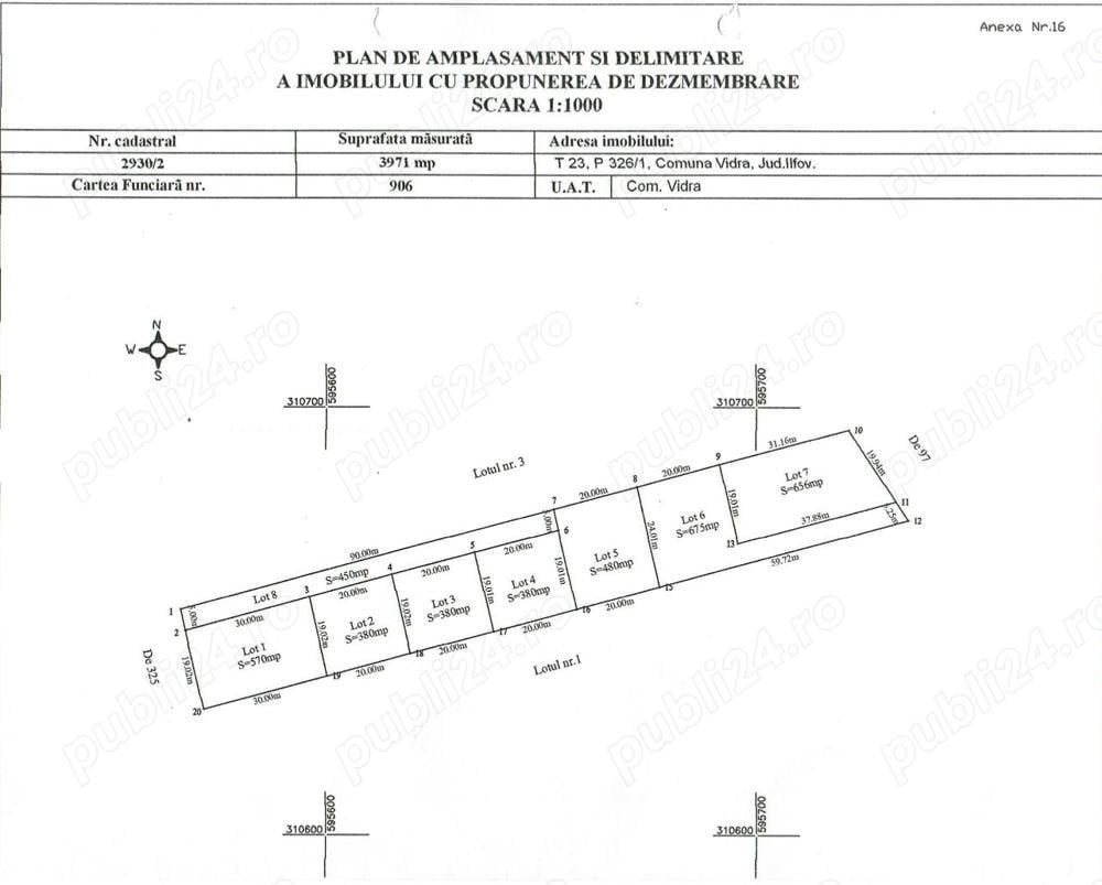 Teren Berceni- Vidra 4000 m2 -Berceni- acces direct la lac si soseaua principala