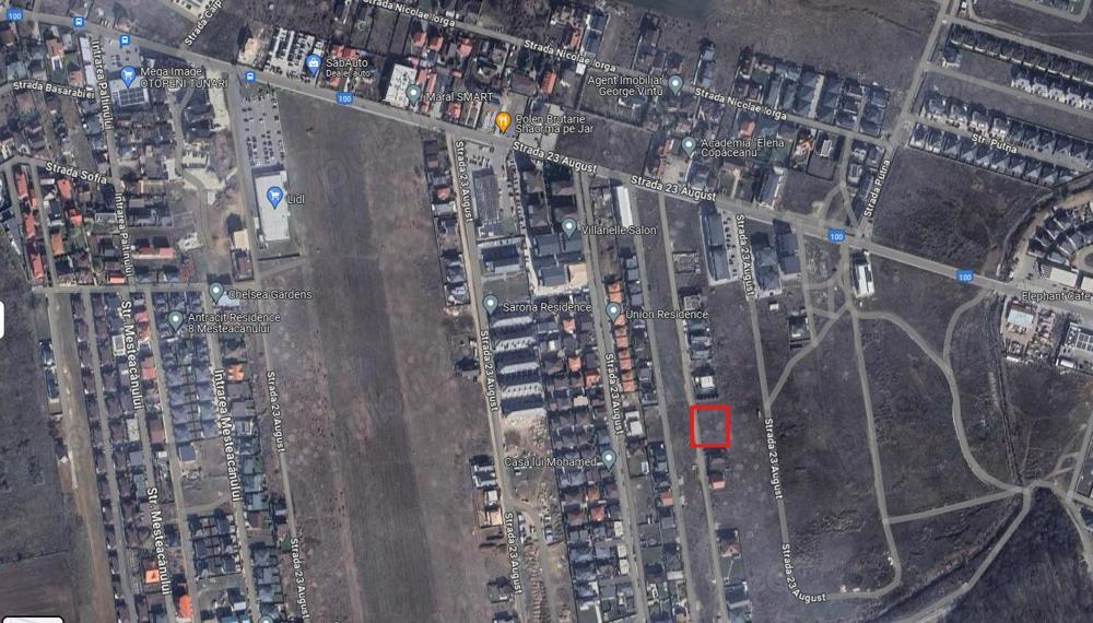 Teren inravilan, Otopeni, str 23 August, 700 mp (560 utili 140 cota de drum)