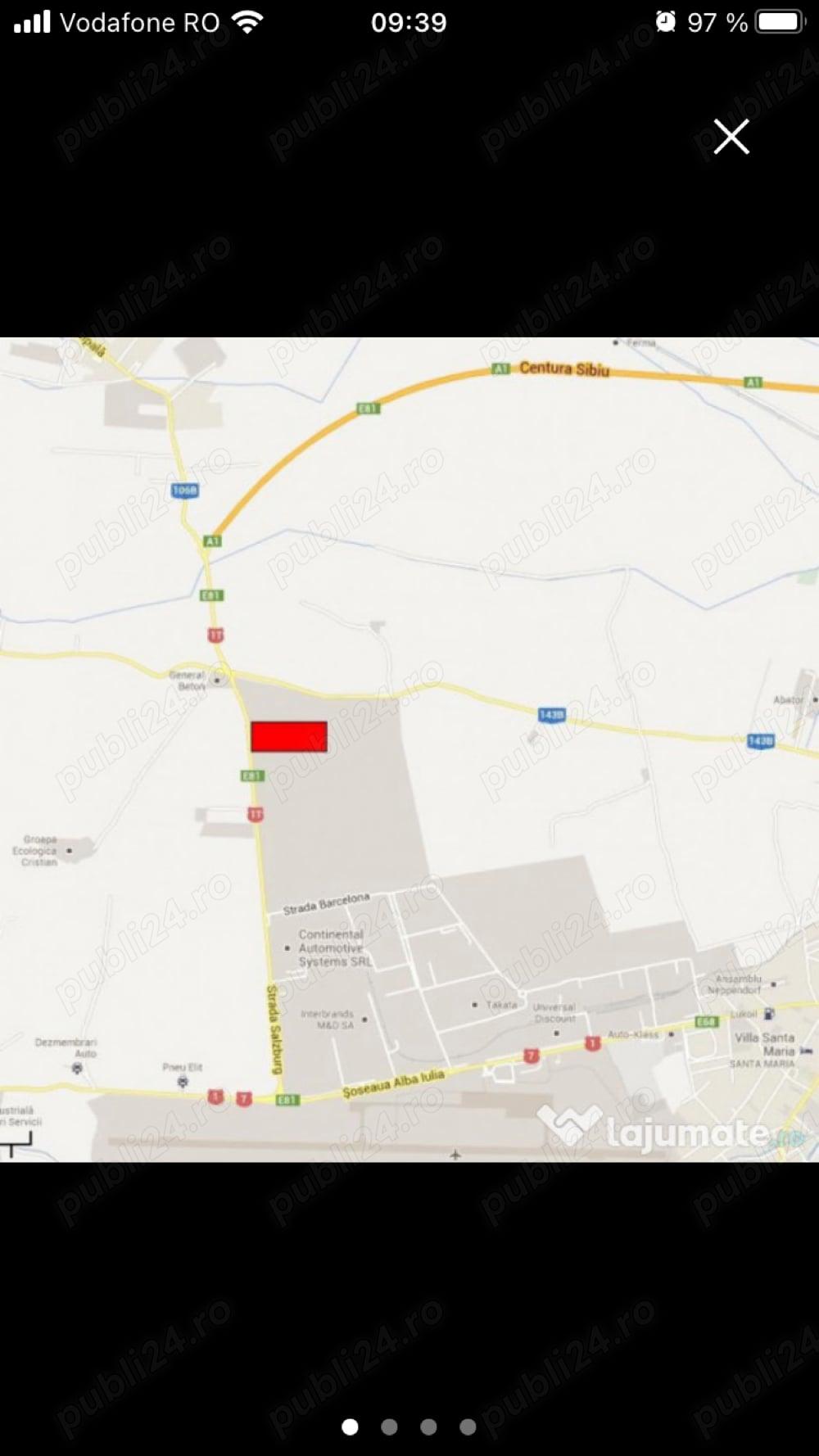 Teren industrial intravilan strada Salzburg Sibiu deschiderea 79 ml 20000 mp - imagine 1