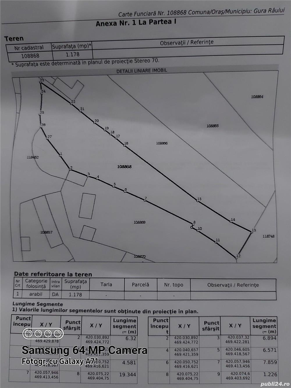 Teren intravilan în localitatea Gura  Râului jud sibiu tub canalizare și țiavă de apă dea lungul ter - imagine 1