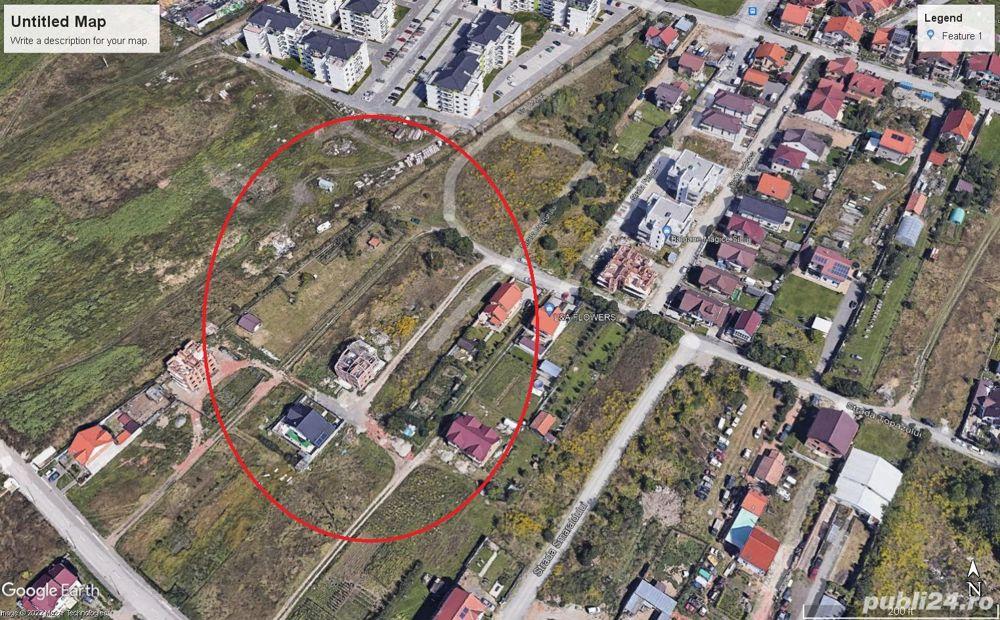 Vand teren de constructii 1100 mp., deschidere 20 ml. Str. Tractorului!