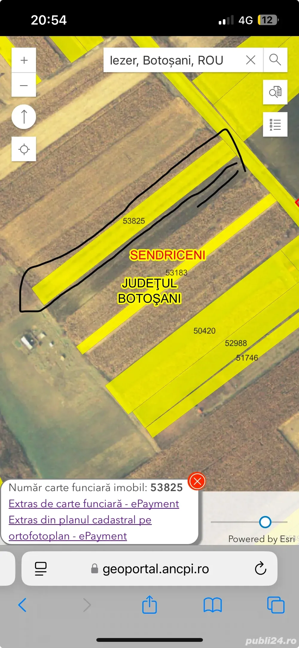 Teren intravilan loc. Iezer, (Padureni) jud. Botoșani - imagine 1