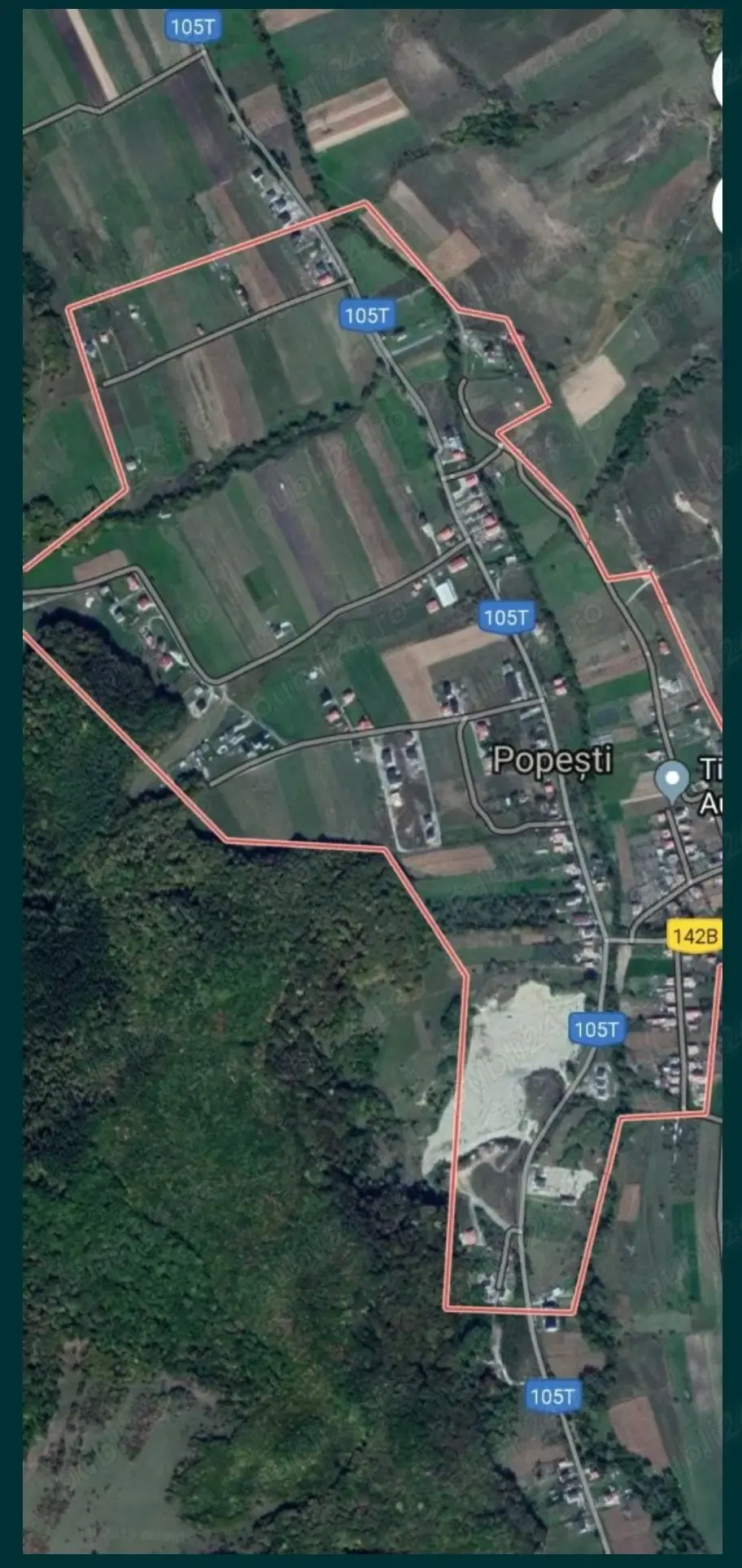 Vând teren Popești (Vale) Cluj