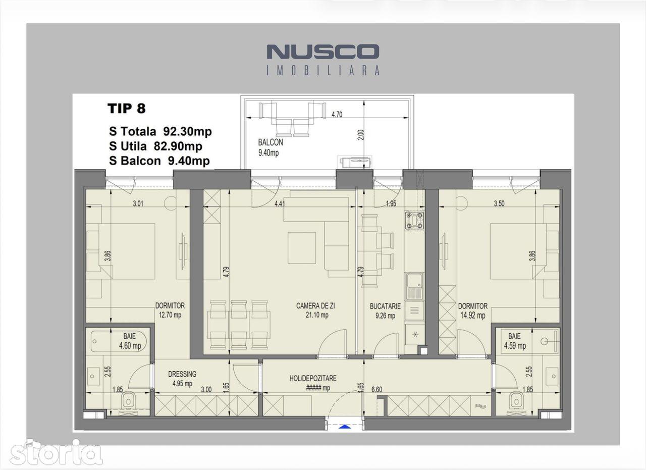 Apartament 3 camere Nusco City