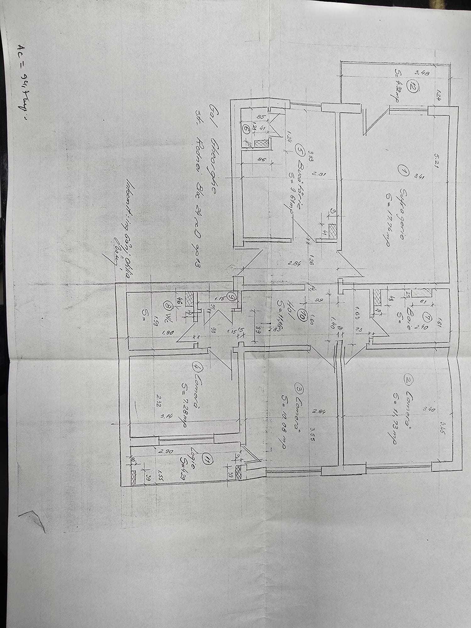 Apartament 4 camere - 94 MP - Strada Rodnei