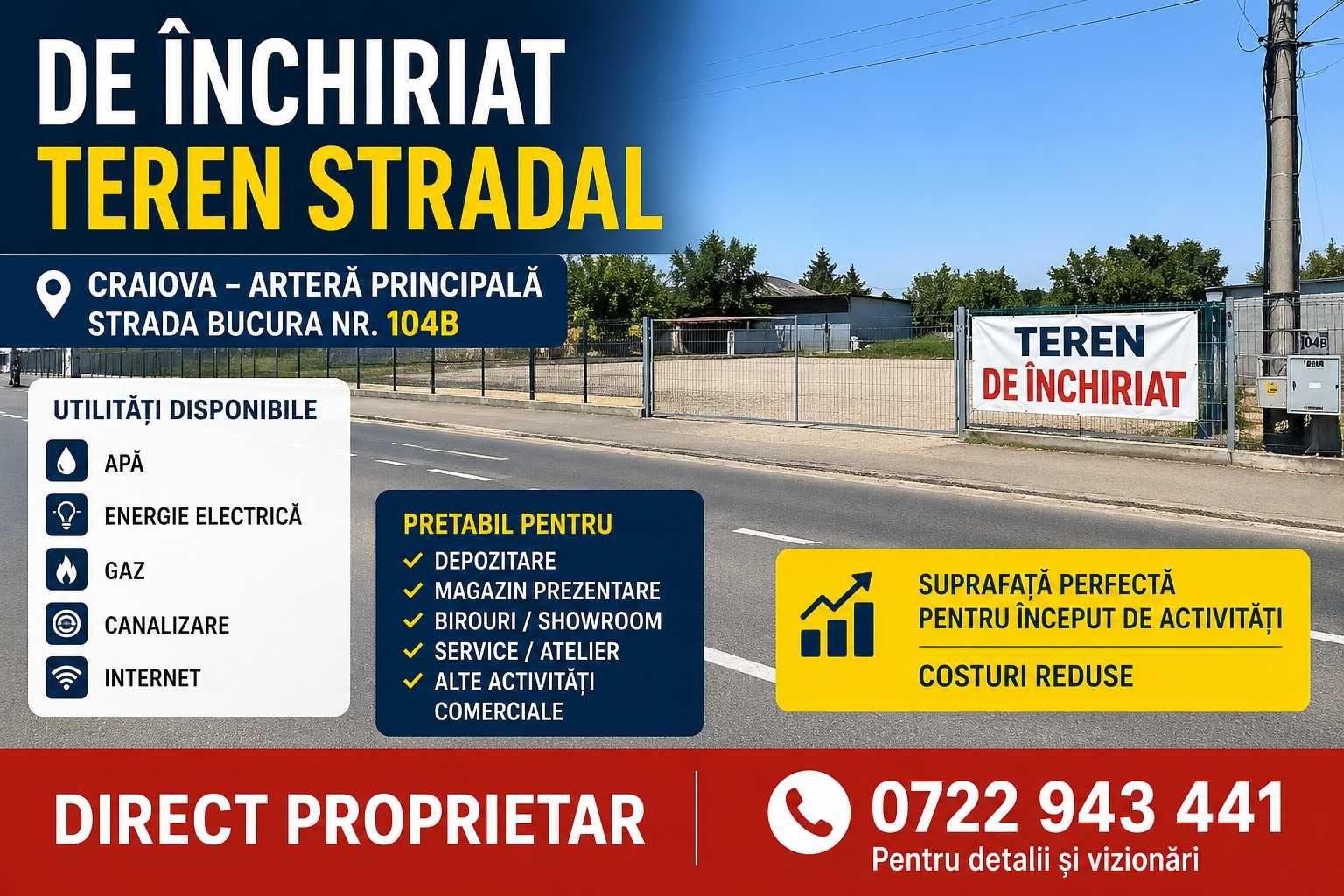 Teren Stradal spre inchiriere