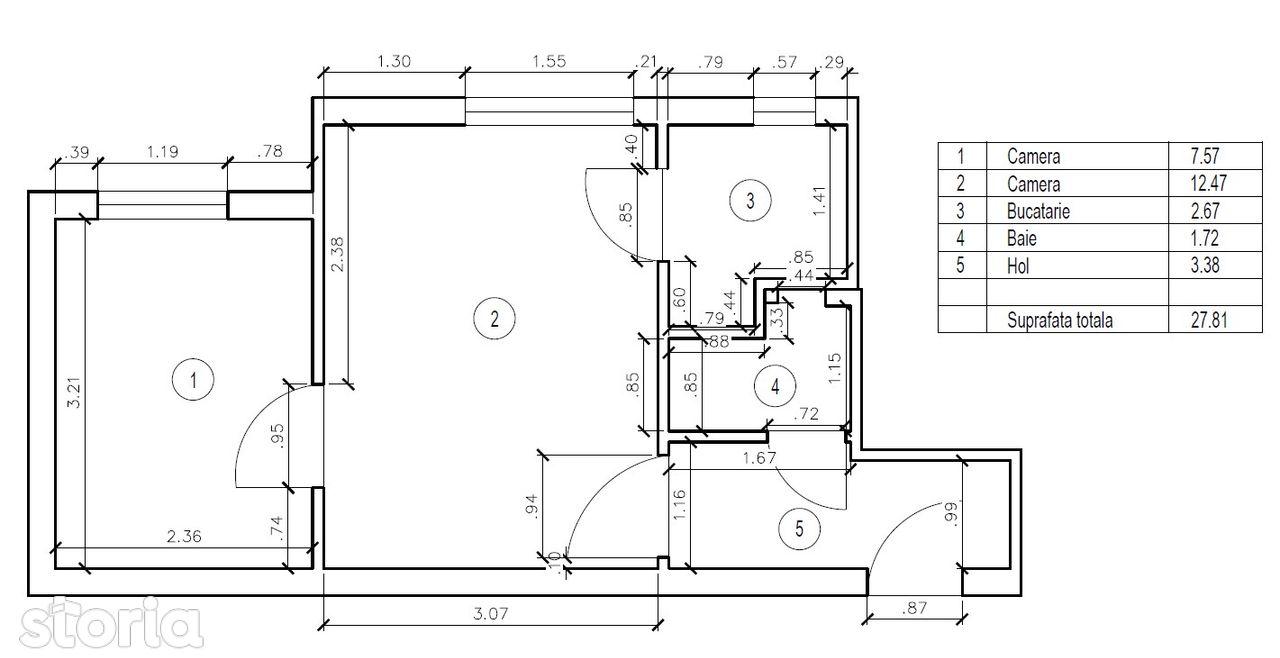 Proprietar | 2 camere, 28 mp | Gheorgheni | Mobilat | Ideal investiție