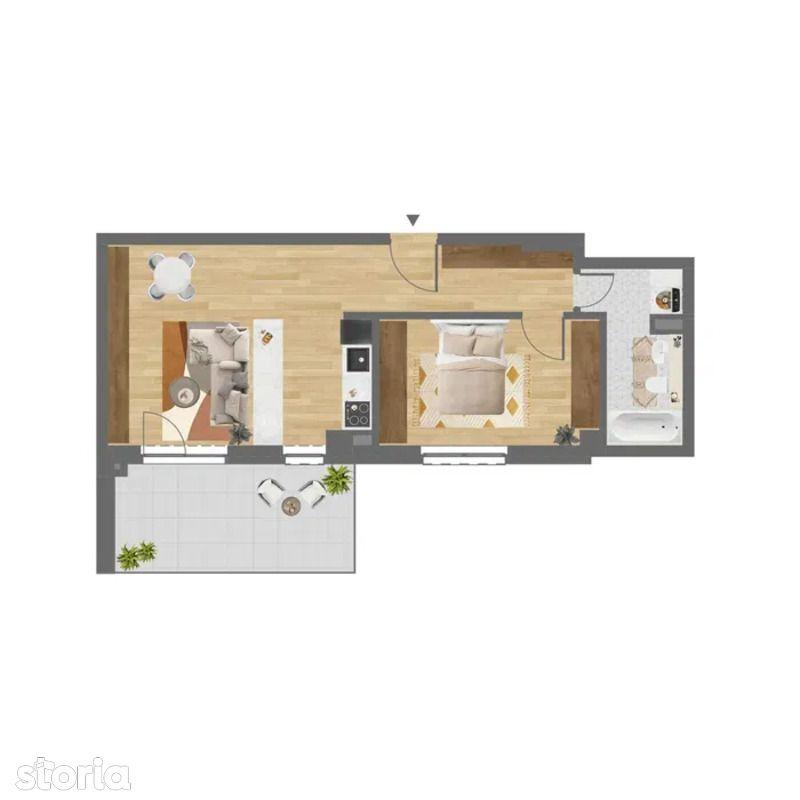 Cesiune apartament 2 camere | Citius | Etaj 1 | Parcare inclusa