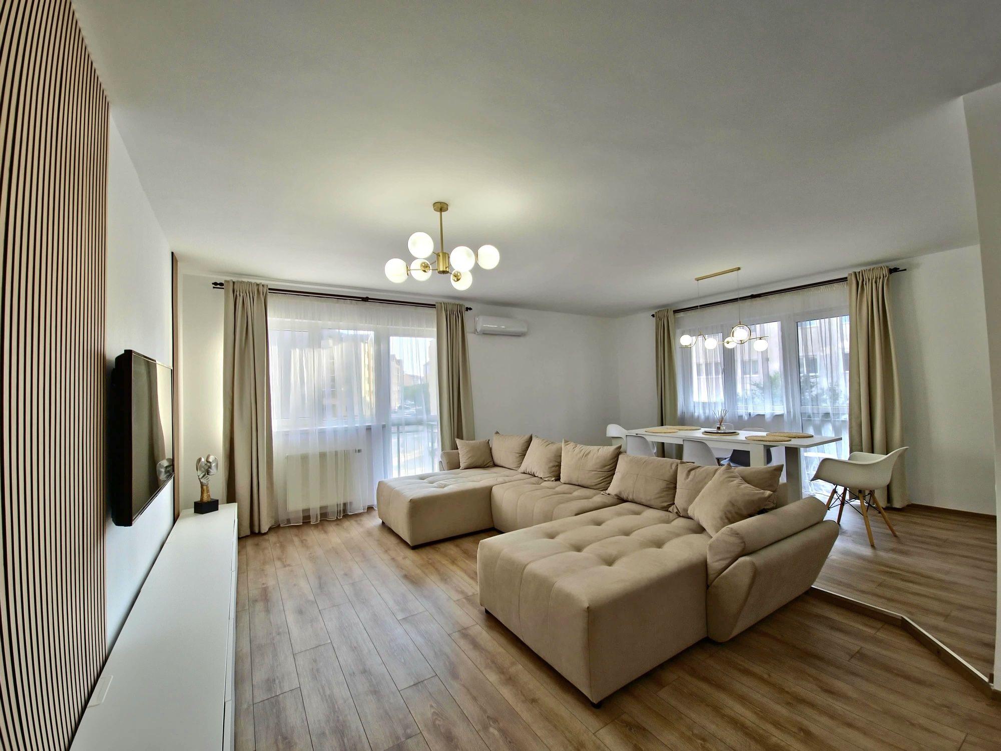 3 camere 3 terase - bloc nou -  complet mobilat - DIRECT PROPRIETAR