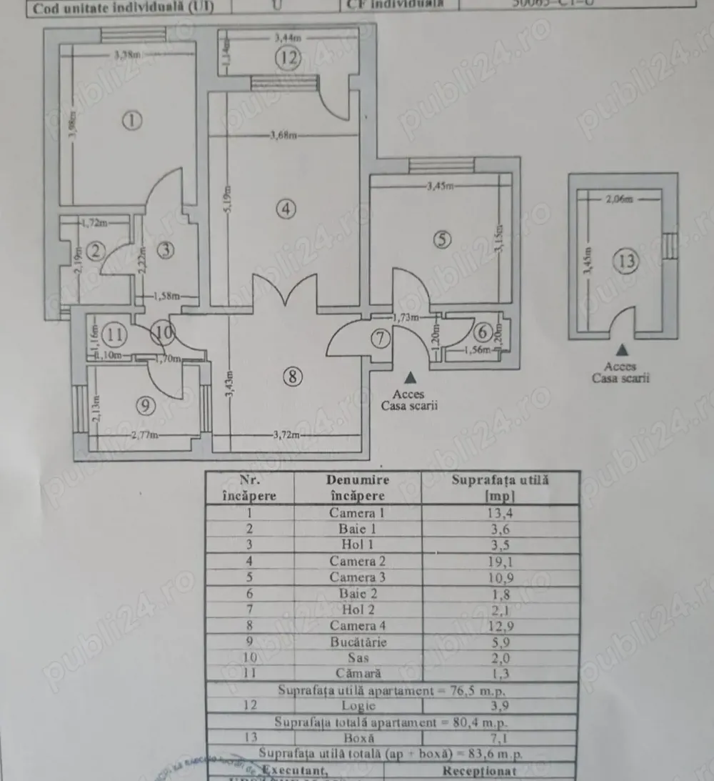 Vând apartament 4 camere bulevardul Traian la H5 - imagine 1