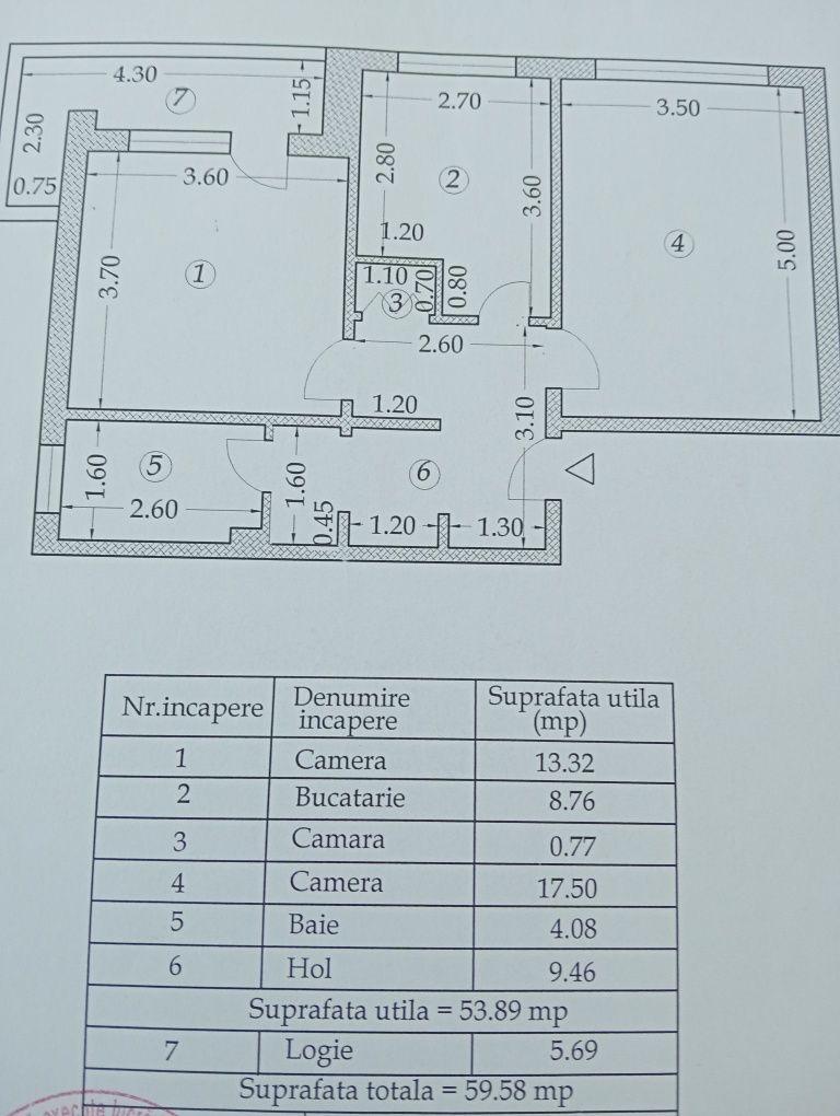Vând apartament 2 camere