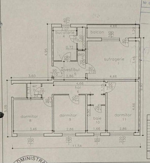 Apartament 4 camere, 2 băi – 93 mp – Zona de Vest, etaj 3/4 - imagine 1