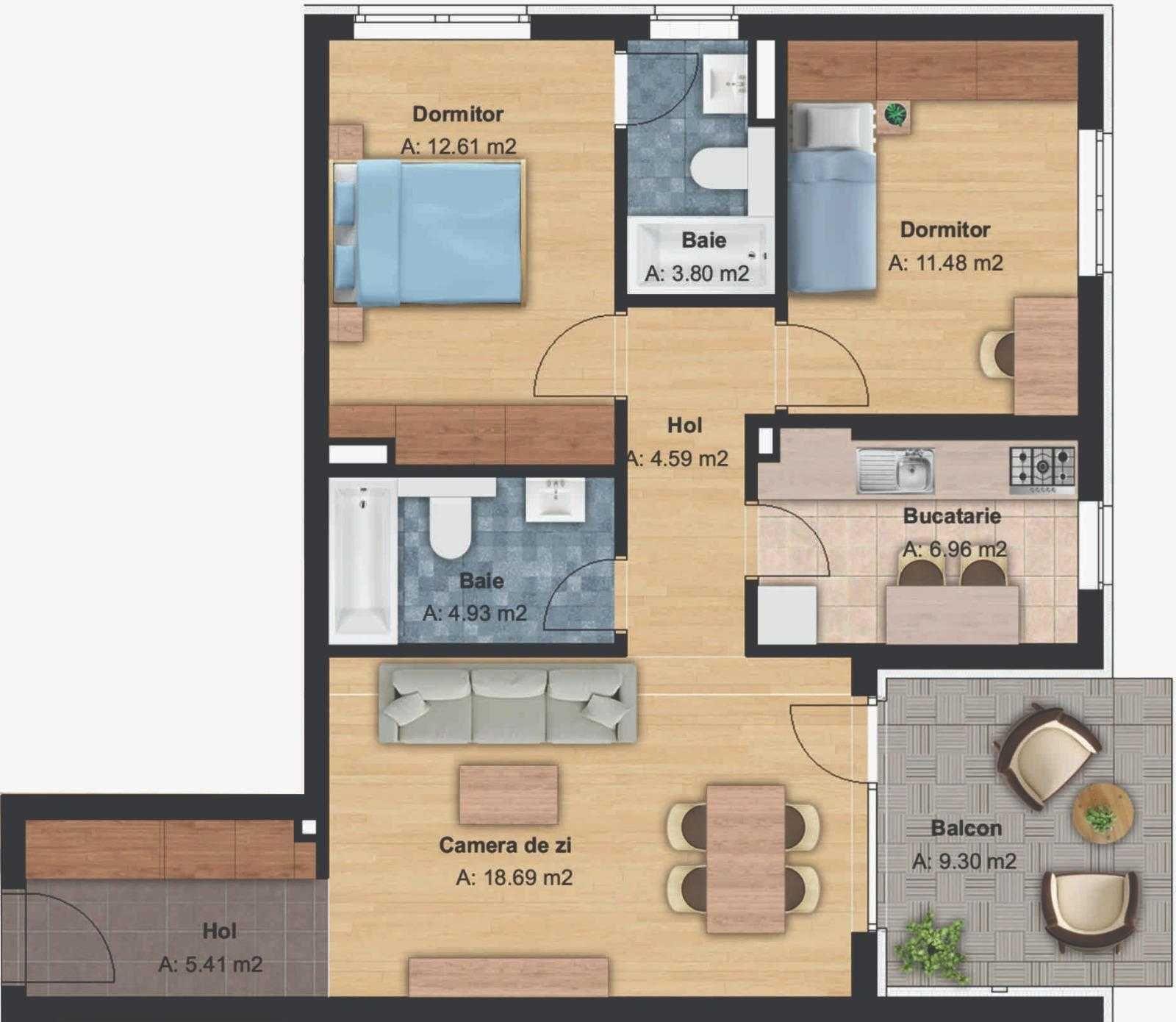 apartament 3 camere superfinisat , nou  pe strada Trifoiului - imagine 1
