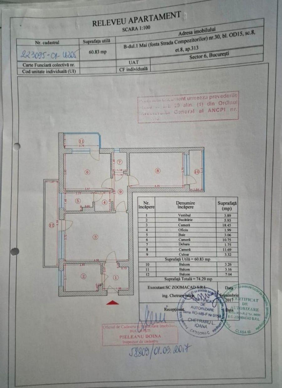 Apartament 3 Camere/ 1 Mai/ Hanul Drumetului