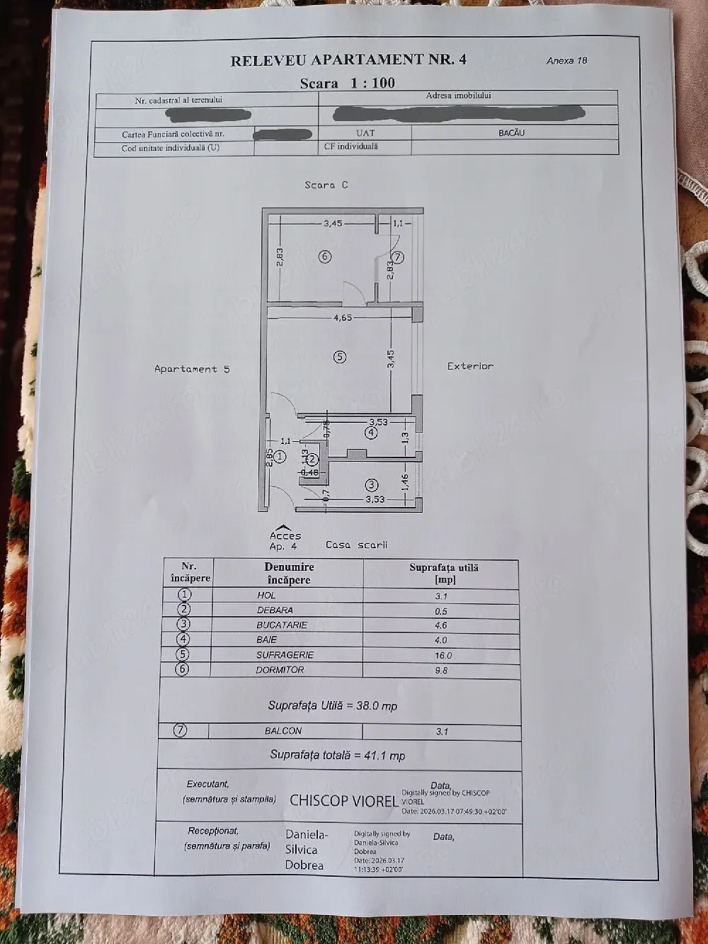 Vând 2 camere zona Orizont ( str.Letea )