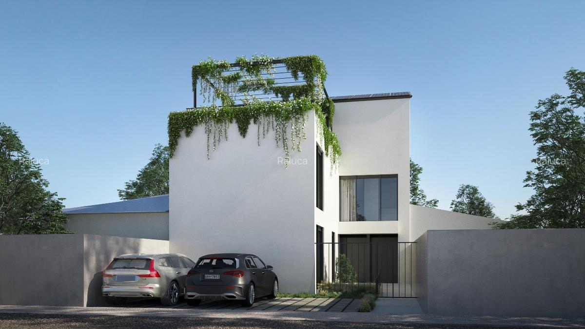 Casă cu arhitectura contemporana în Bucureștii Noi – 2 apartamente independente