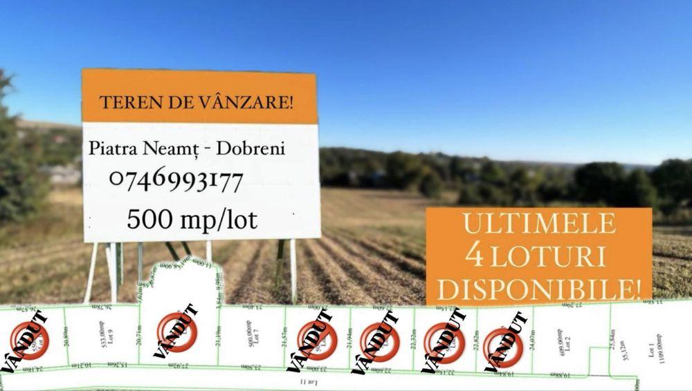 Teren intravilan Piatra Neamt - Dobreni - ULTIMELE 3 LOTURI - RATE - imagine 1