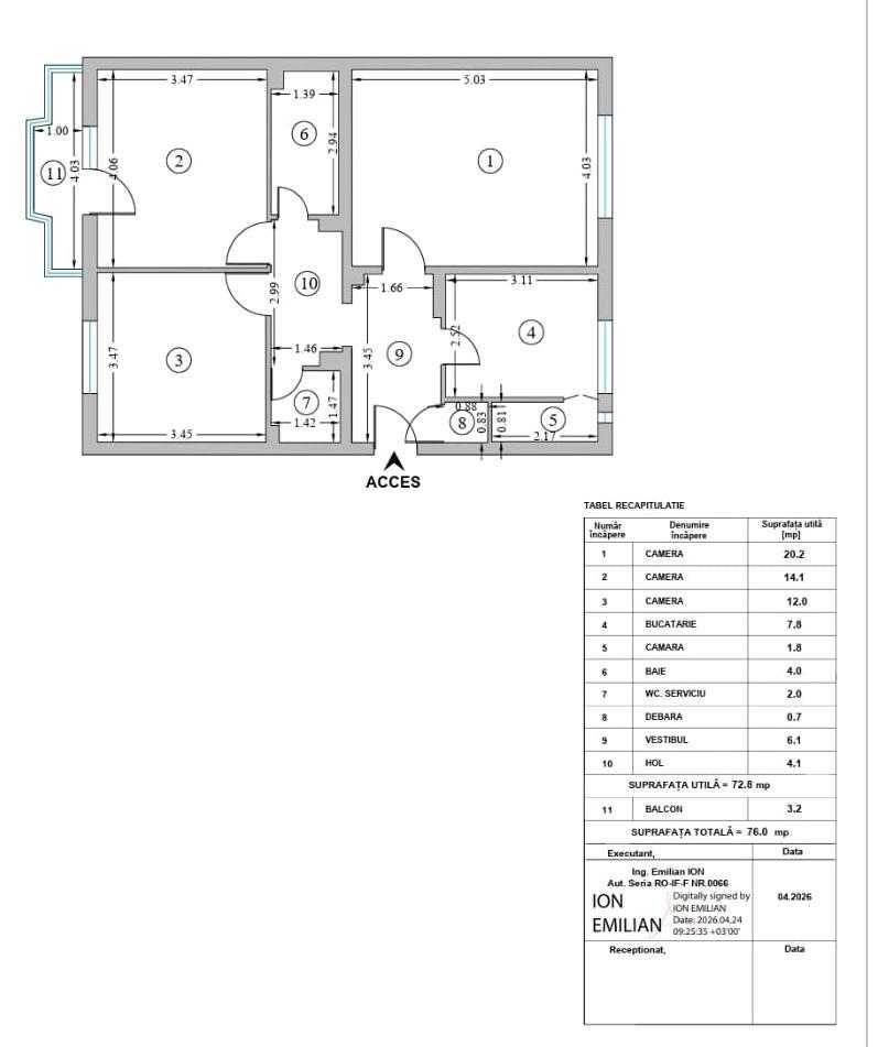 De vanzare apartament 3 camere decomandat - imagine 1