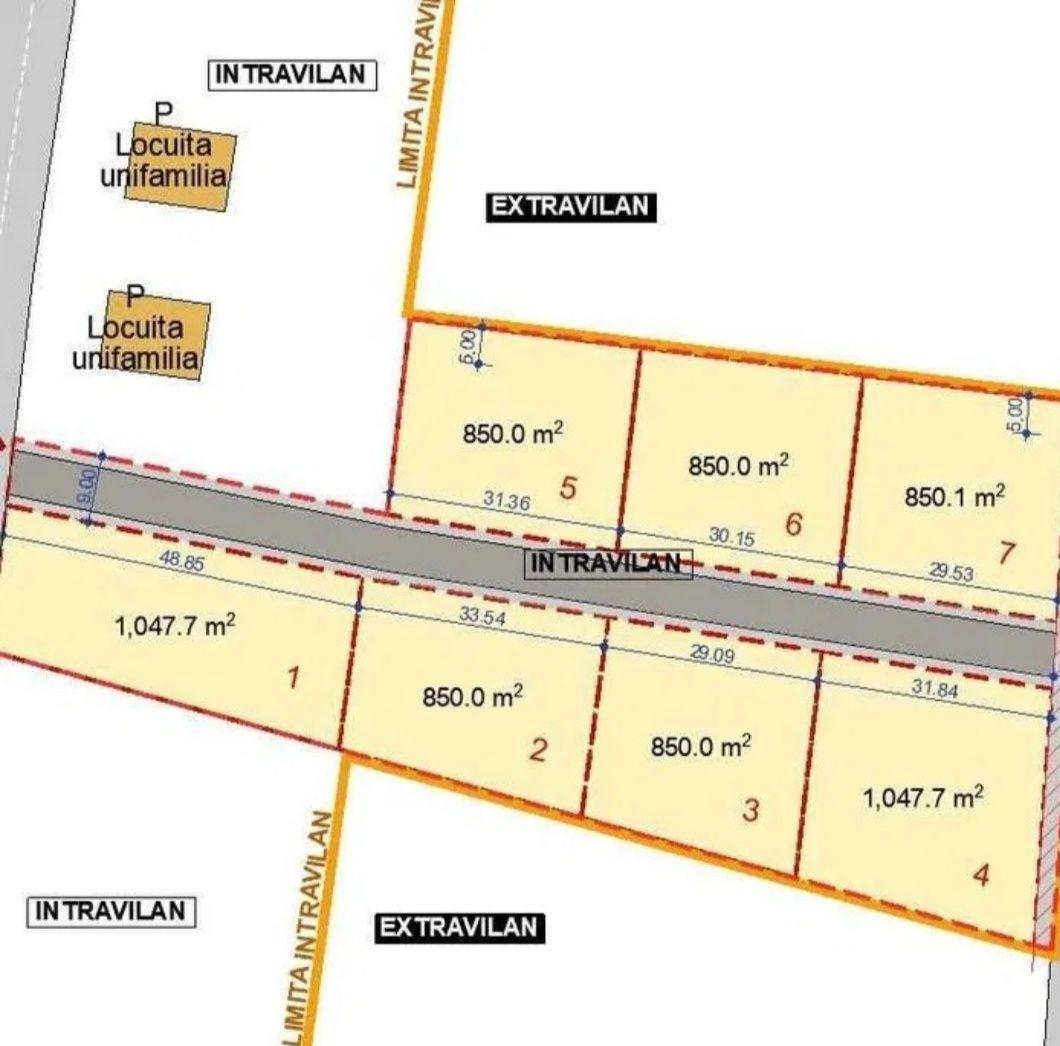 Teren intravilan Oradea, parcele de casa