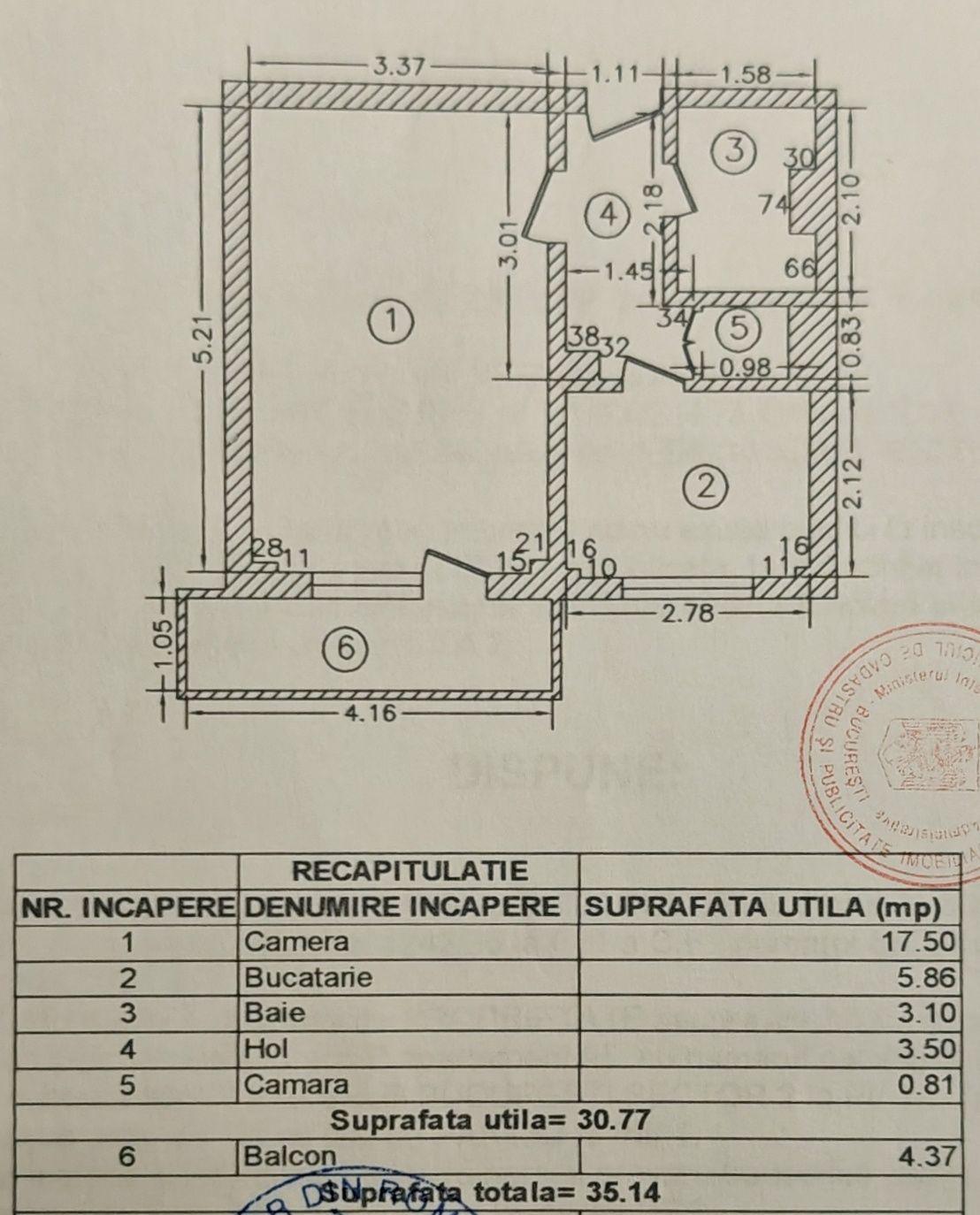 Garsoniera 35,14 m2 - Parcul Circului, Lidl