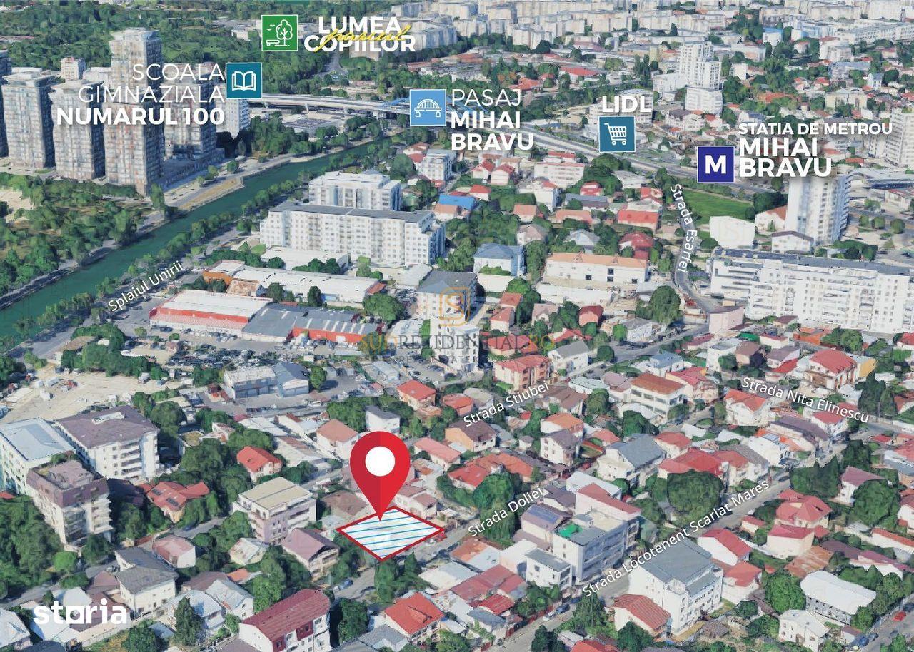 Teren 498mp de vanzare, metrou Mihai Bravu,ideal dezvoltare imobiliara