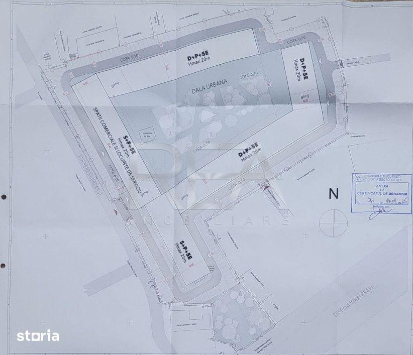 Teren 17.642 mp Dezvoltare Rezidentiala Metrou Mihai Bravu Certificat