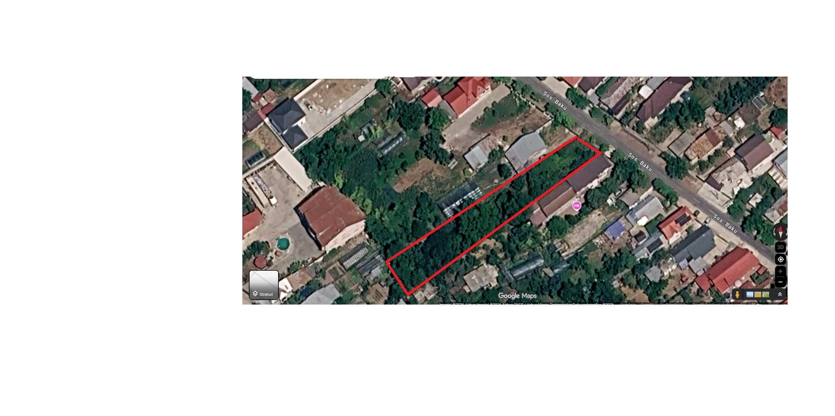 Inchiriere teren intravilan in Afumati strada Baku fara constructie - imagine 1