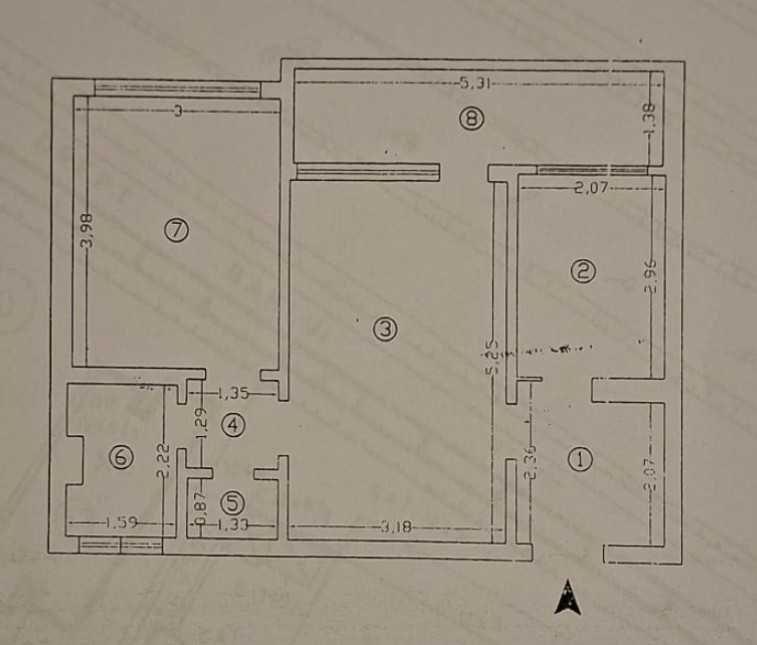 Apartament 2 camere complet renovat, Podu Roș – 53 mp, etaj 1/10 - imagine 1