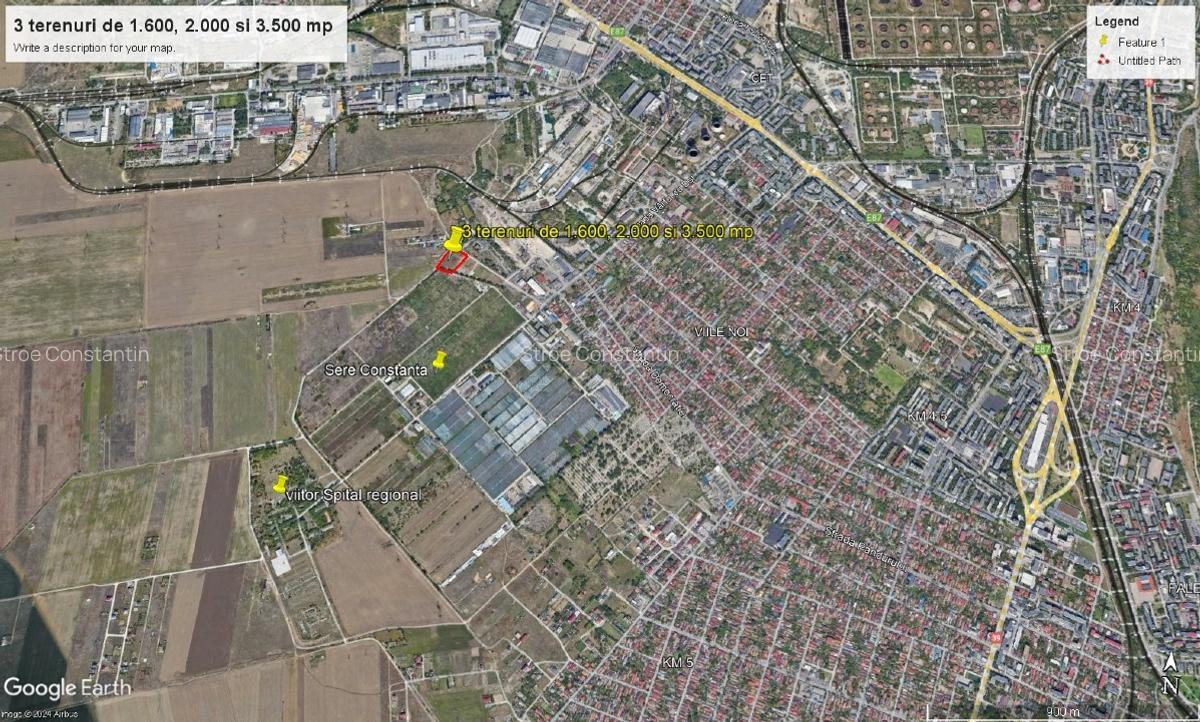 vanzare teren 2.000 mp in Constanta zona Varful cu Dor-Sere