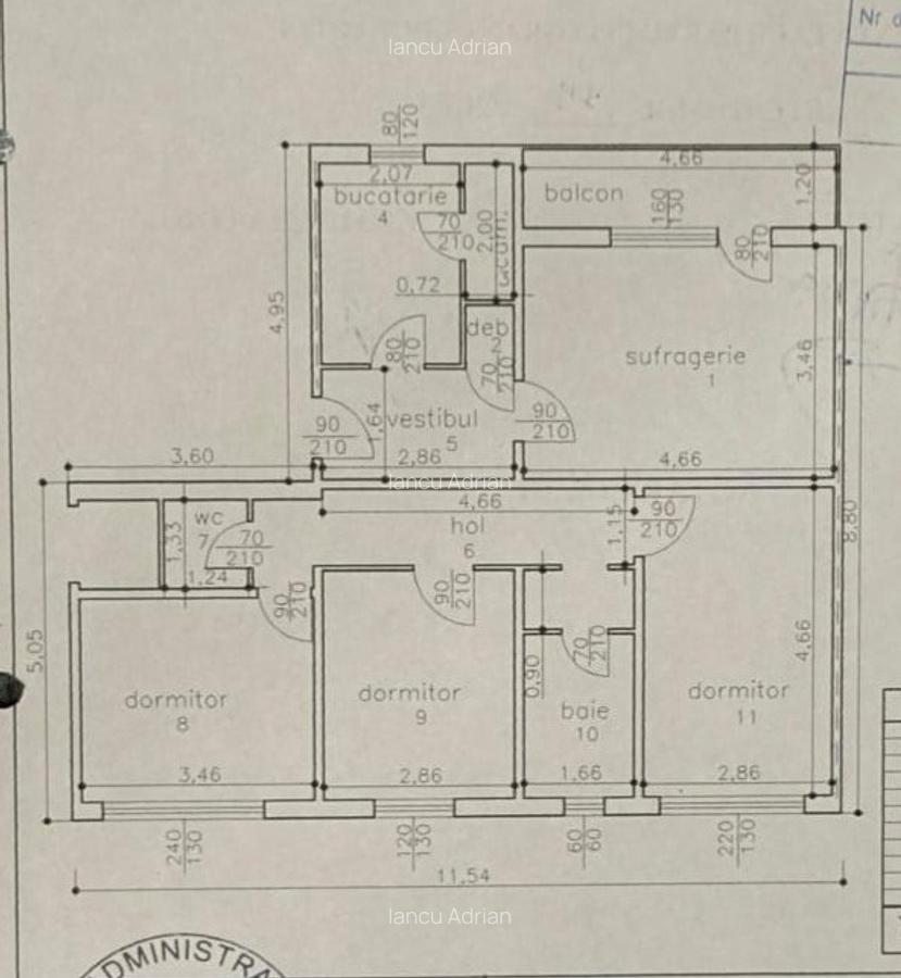 Apartament 4 camere, 2 băi – 90 mp – Zona de Vest, etaj 3/4 - imagine 1