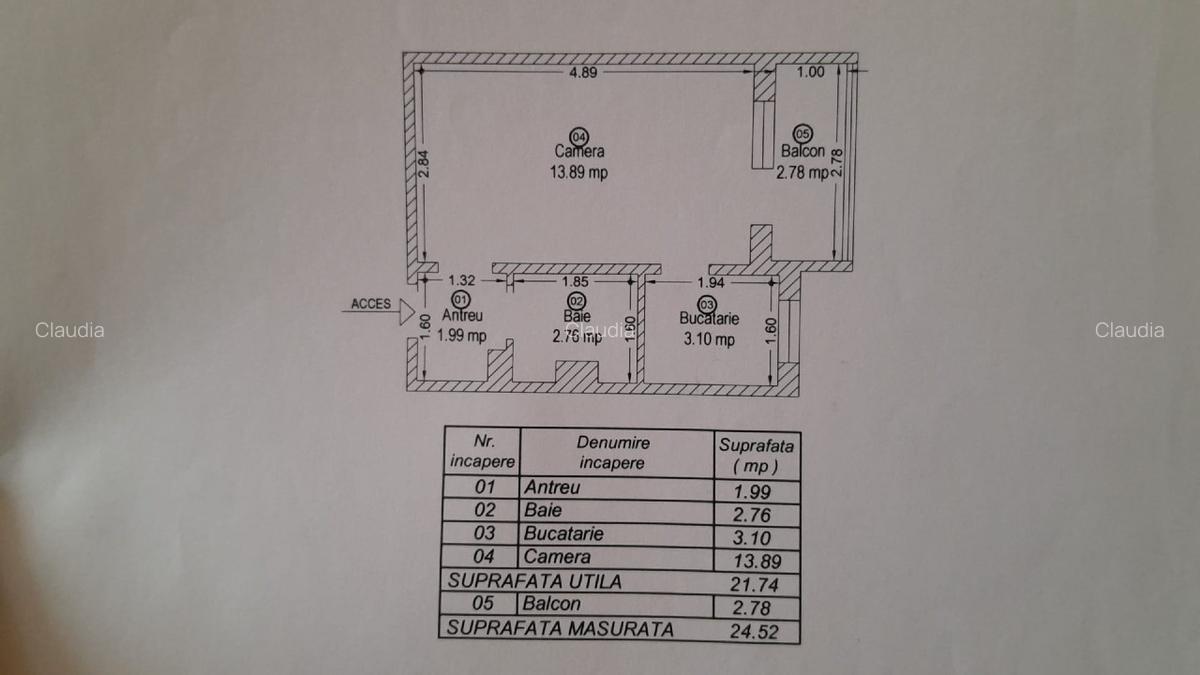 Apartament 1 camera zona Freidorf