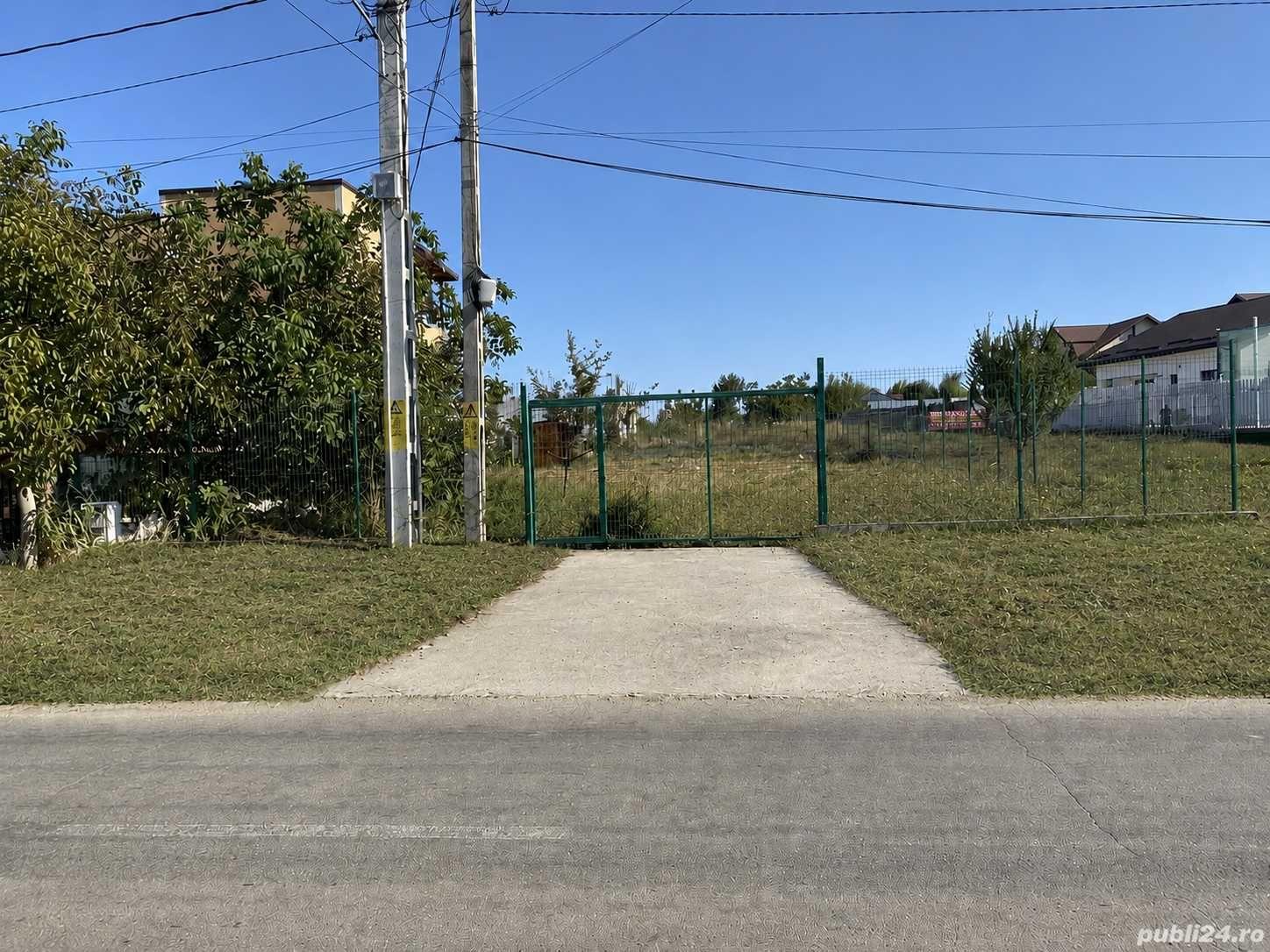 Crevedia(Buftea) 553 mp, BRANSAT la apa si curent, imprejmuit, asfalt, CU valabil 2027 - imagine 1