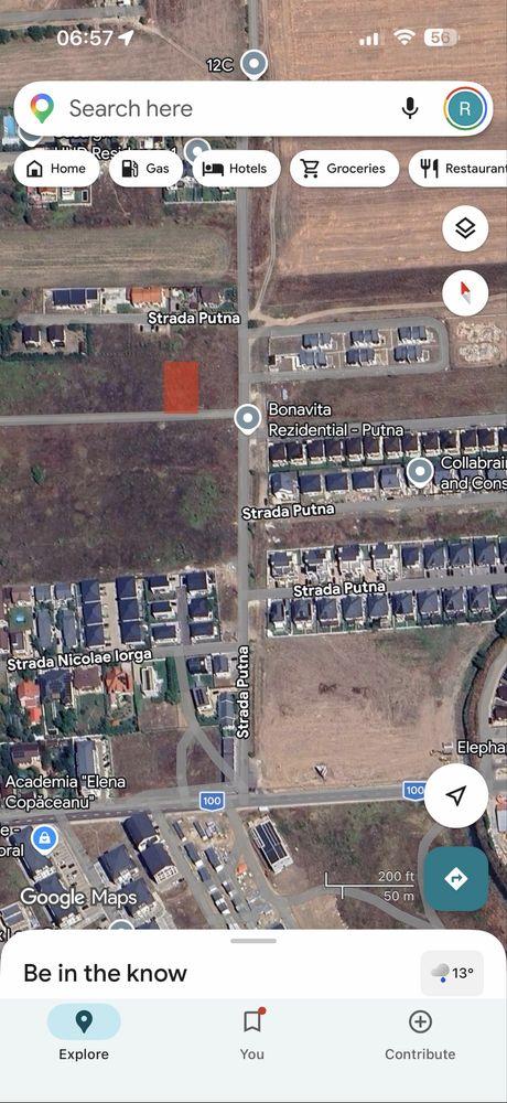 Teren de vânzare Otopeni strada Putna ( 23 august)– 650 mp + cotă drum servitute | PUZ în derulare | Zonă în dezvoltare