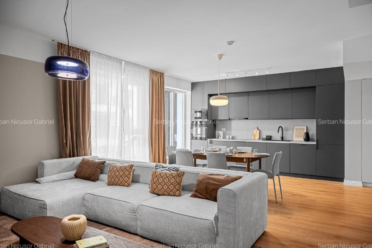 Apartament 3 camere spatios de inchiriat, MTM Pipera Lake, cu loc de parcare sub