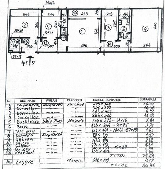 Apartament 4 camere | Apusului – Sector 6 | Etaj 1 | Bloc reabilitat | 76 mp - imagine 1